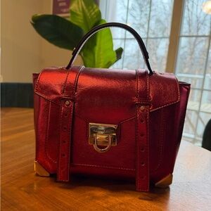 Michael Kors Shiny Red Satchel